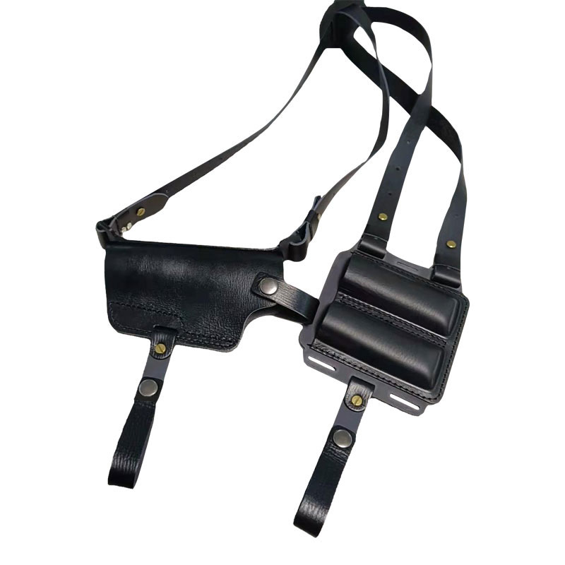 Leather Underarm Shoulder Holster and Ammo pouch