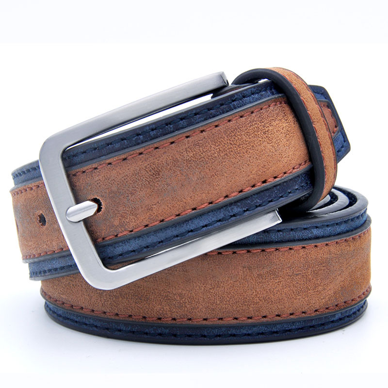 Leather Needle Buckle Belt Europe and American Fashion Casual Belt PU Jeans for Men
