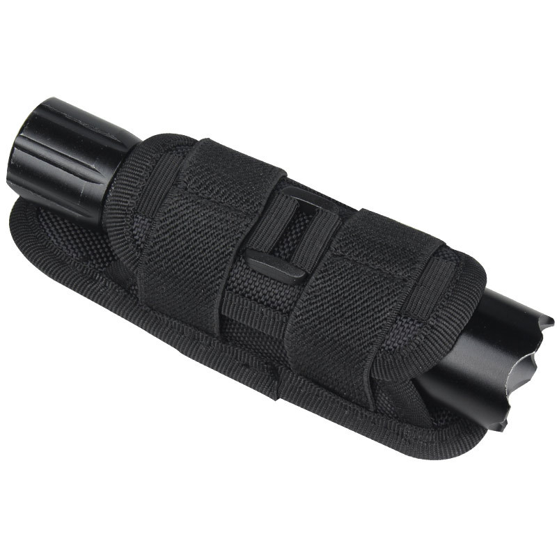 Outdoor Tactical Nylon Waist Flashlight Cover 360 Degree Rotating Flashlight Bag Multifunctional Belt Clip Flashlight Bag