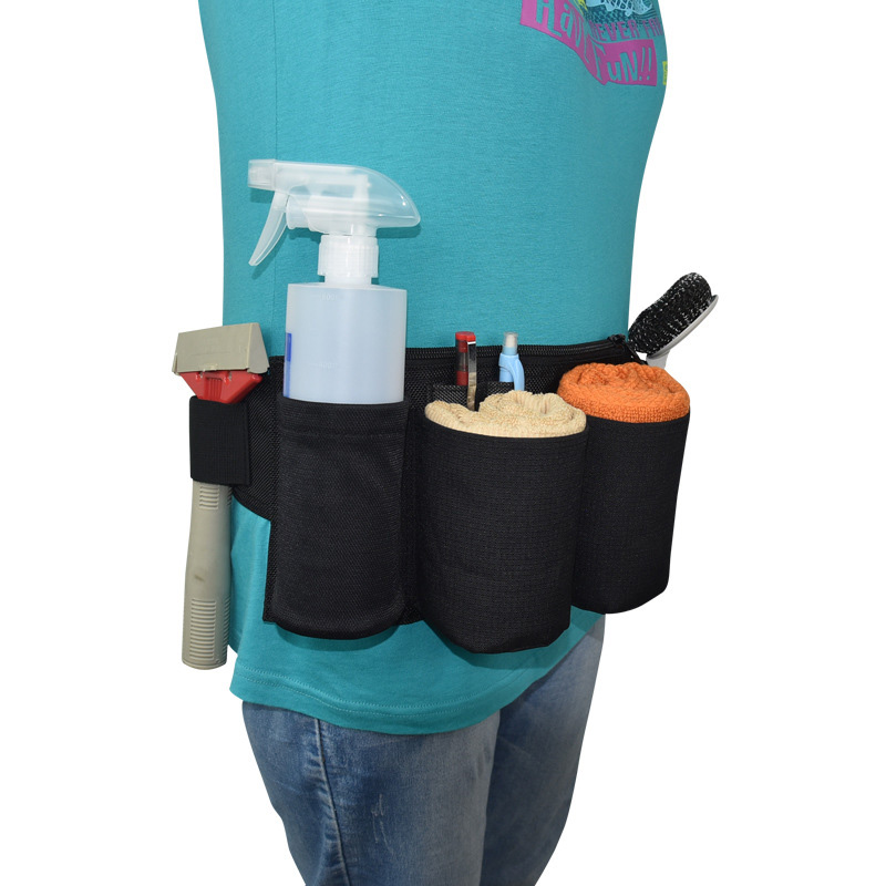 Waterproof Utility Waist Tools Bag with Many Pockets Lightweight Durable Small Tool Belt Organizer Waiter Storage Bag