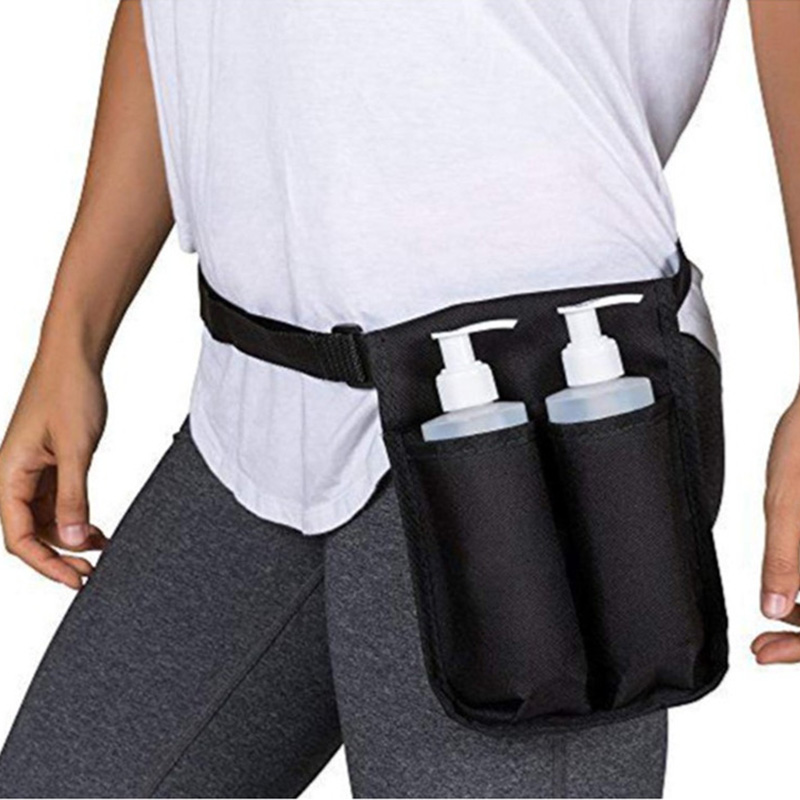 Massage Bottle Holster Adjustable Double Storage Bag for Massage Oil or Massage Lotion