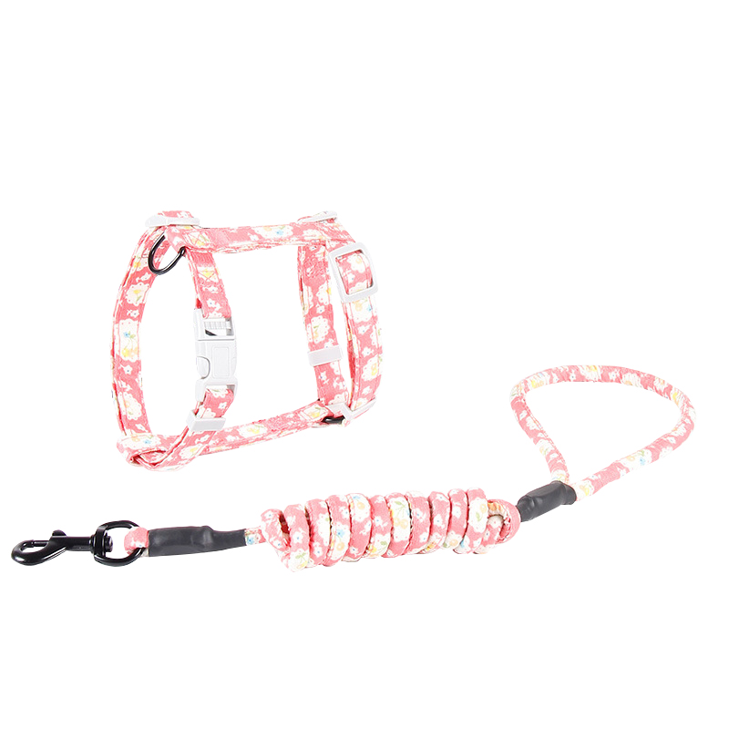 Cat Walking Supplies Japanese Style Adjustable Cat Strap Rope Cat Harness And Leash Set For Outdoor Training
