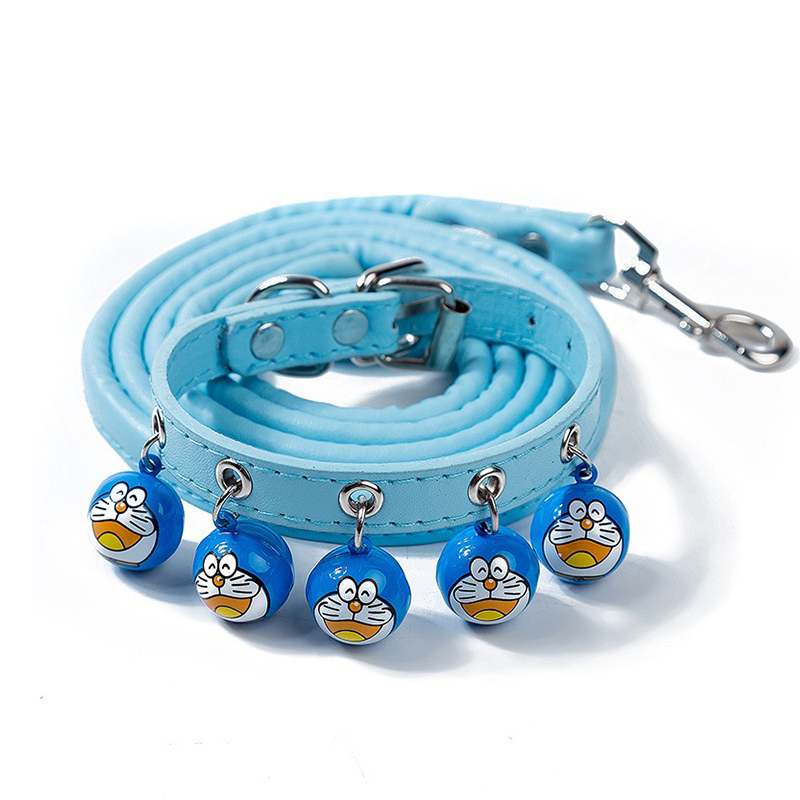 Pet Supplies Classic Cartoon Character Bell Cat and Dog Collar Set Personalized Design Cat Leash