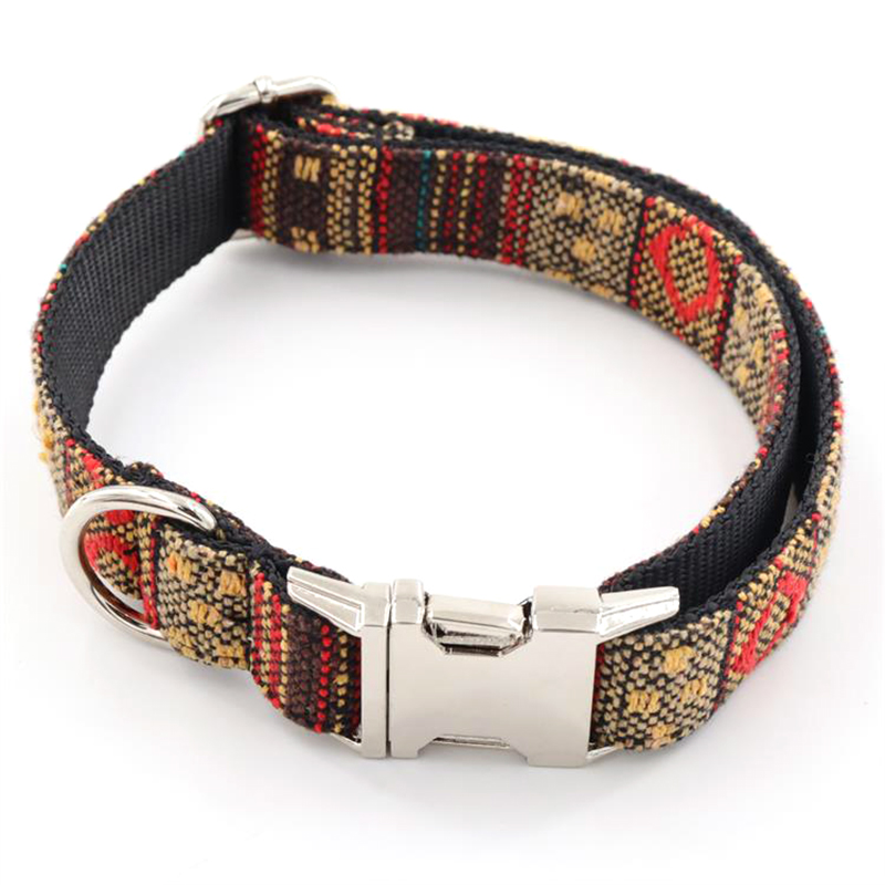 Ethnic Style Dog Accessories Cute Nylon Pet Collar Custom Dog Collar