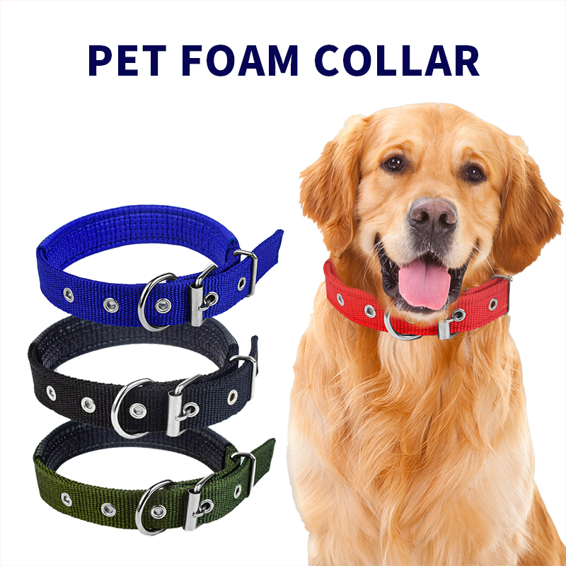 Pet Supplies Single and Double Hole PP Foam Dog Collar Adjustable Dog Cat Collar For Small Medium Large Dogs