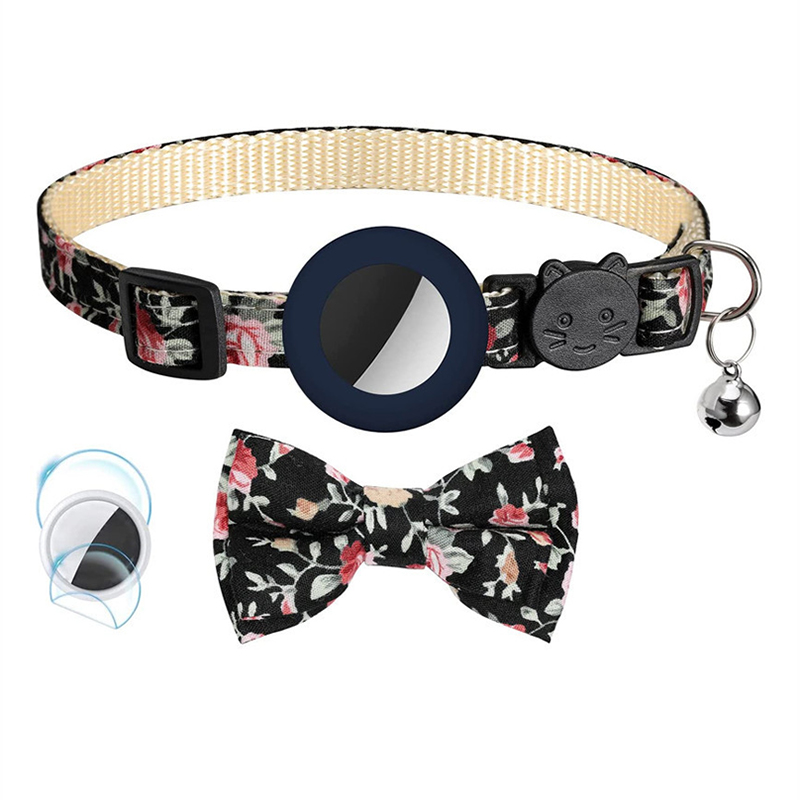New Amazon Pet Supplies Cat Collar Printed Bow Collar with Bells for Puppy and Kitty