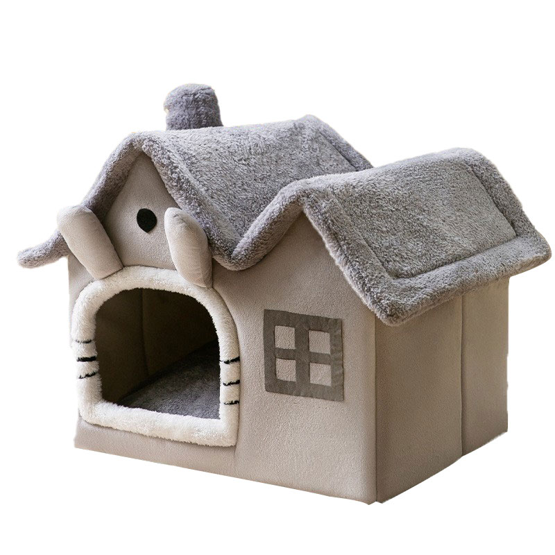 Pet Supplies Double Roof Removable and Washable Dog House Cat House Cute Cat Bed