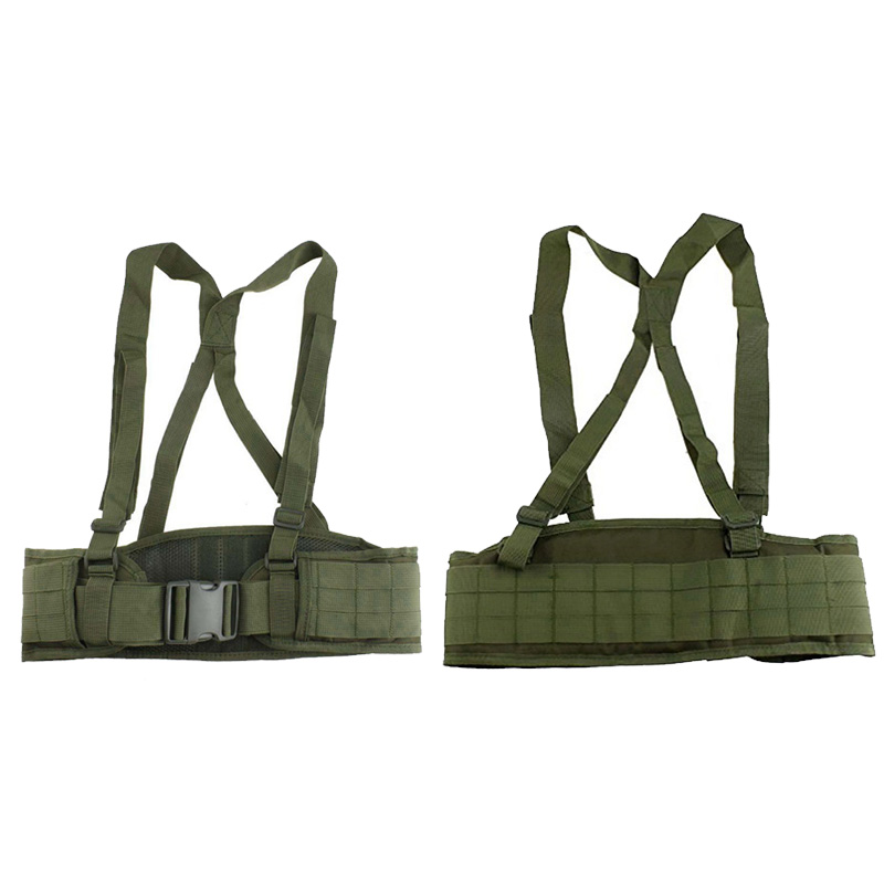 Tactical Molle Belt Waist Seal Camouflage Multifunctional Nylon Back Waist Belt Outdoor Sports Belt Waist Protection